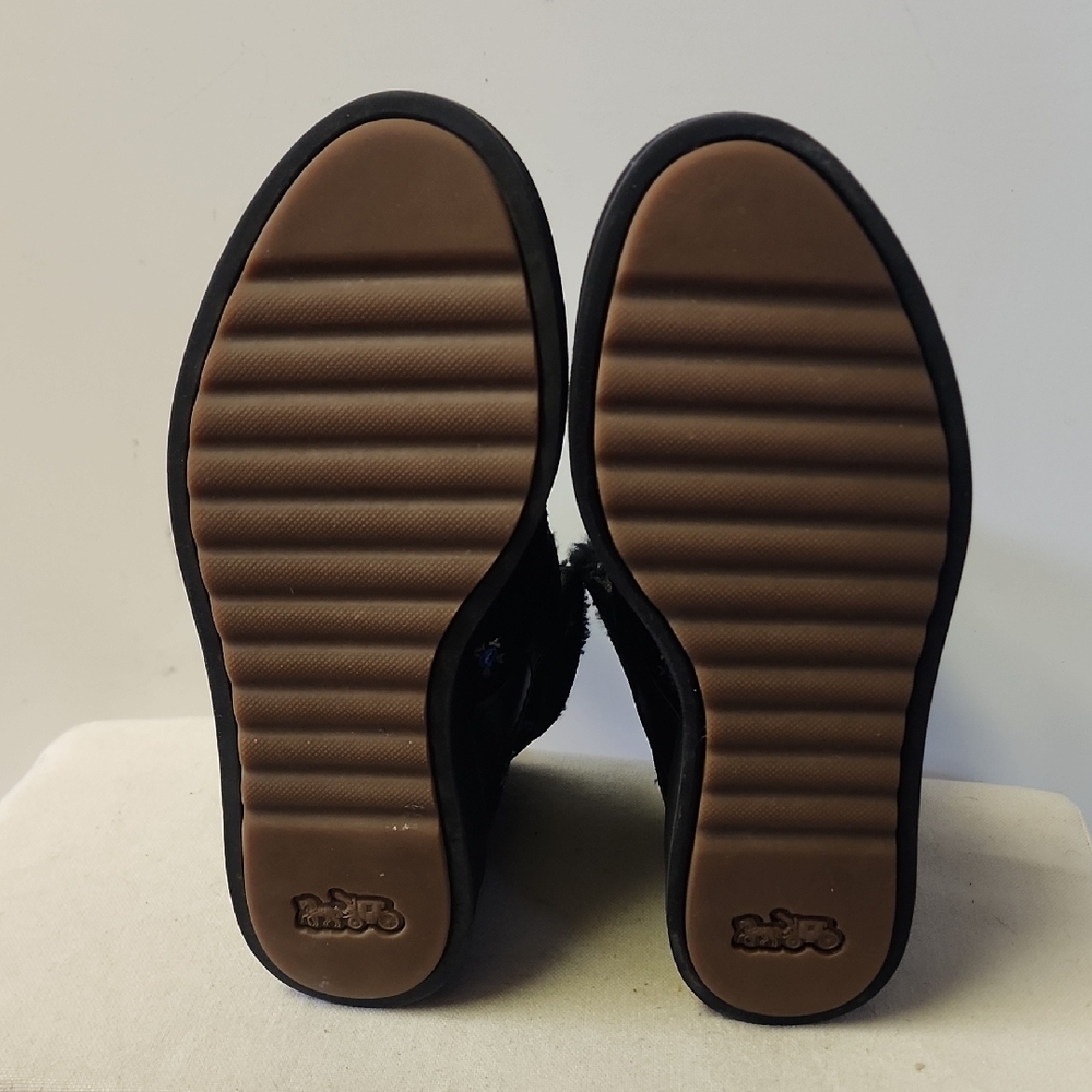 Coach City Hiker Black Floral Embroidered Women's Boots. - Picture 9 of 14
